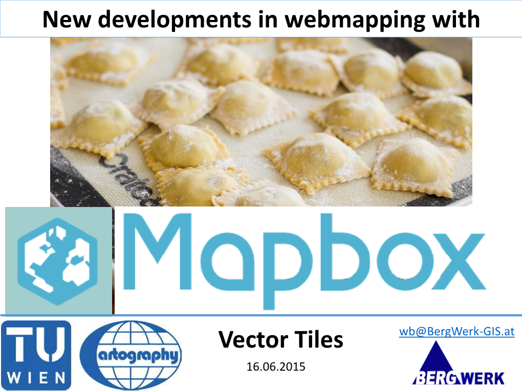 Vector Tiles New Developments in Webmapping With