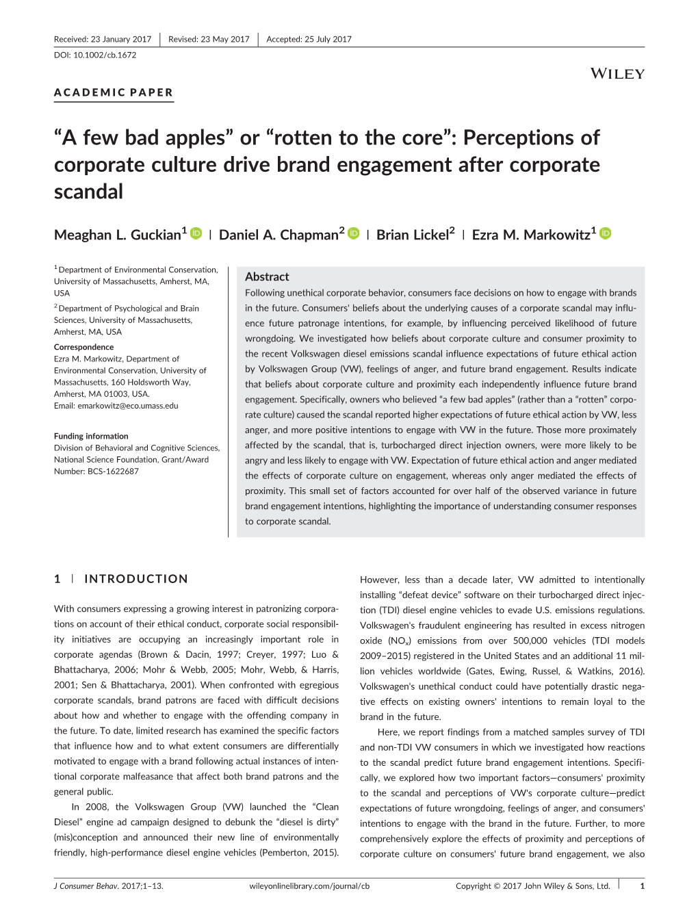 A Few Bad Apples Or Rotten to the Core : Per- Tion and Social Cognition Processes Related to Social Conflict