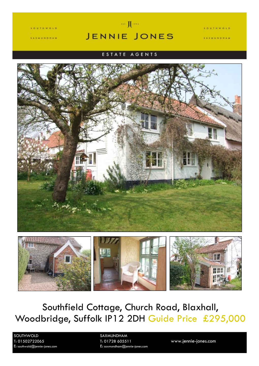 Southfield Cottage, Church Road, Blaxhall, Woodbridge, Suffolk IP12 2DH Guide Price £295,000