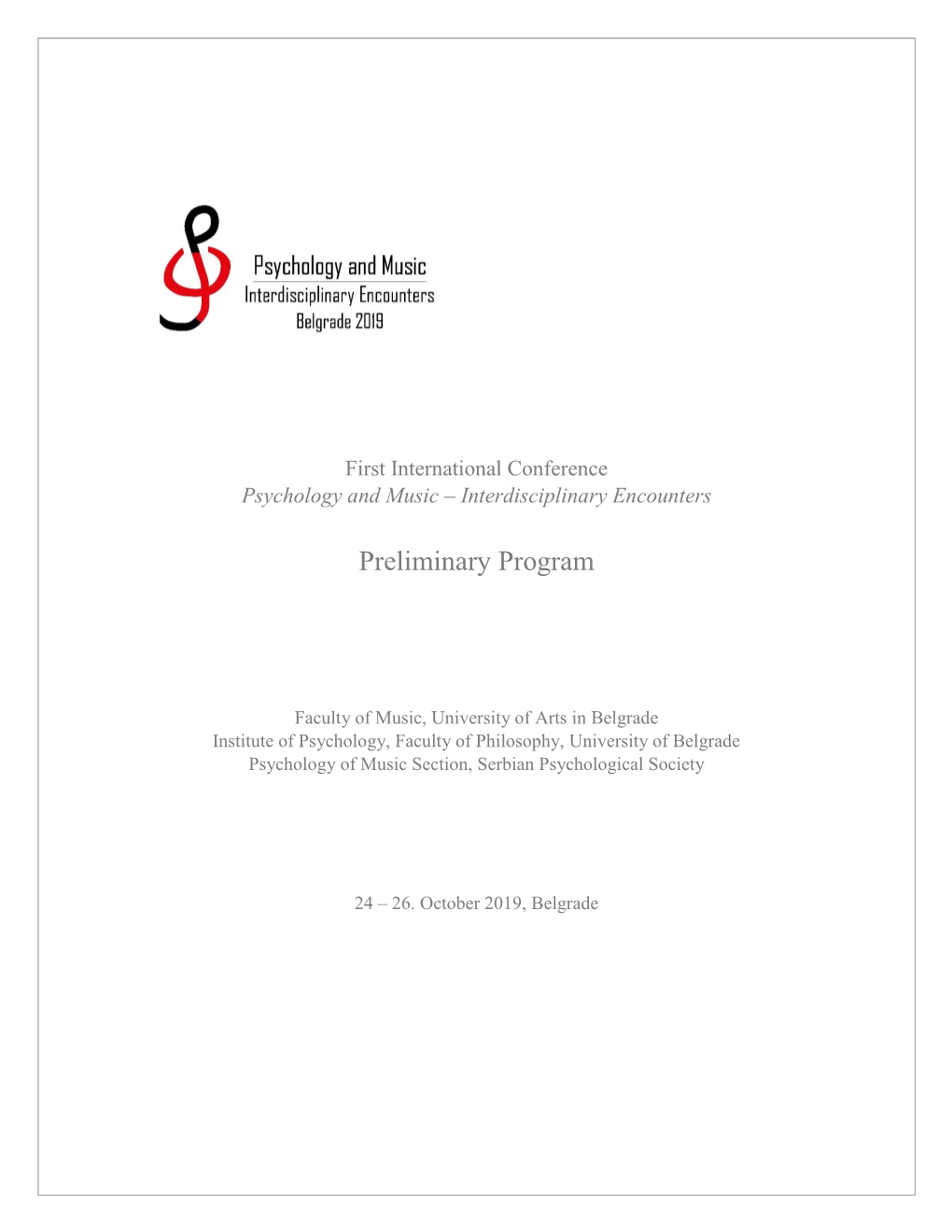 Preliminary Program