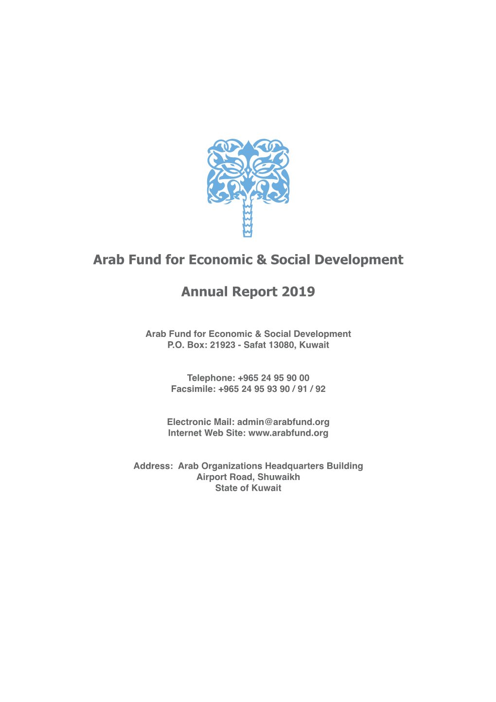 Arab Fund for Economic & Social Development Annual Report 2019