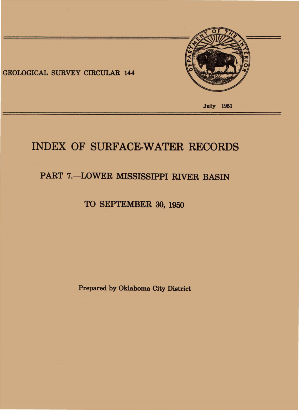 Of Surface-Water Records