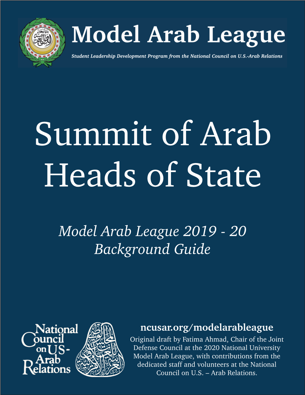 Model Arab League 2019 - 20 Background Guide