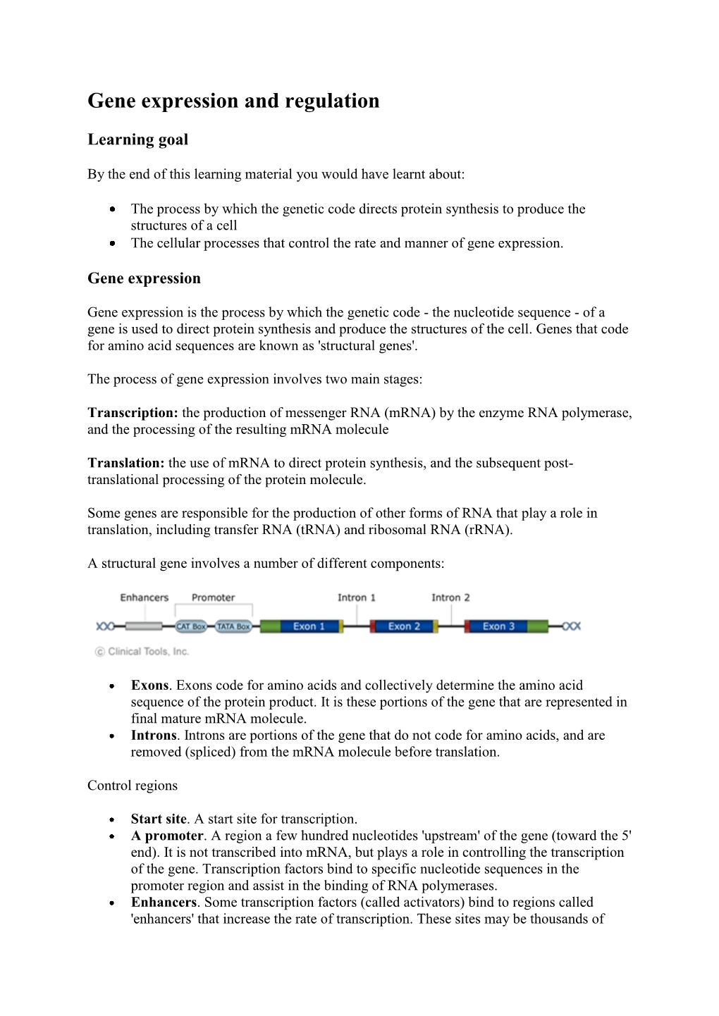 Gene Expression and Regulation