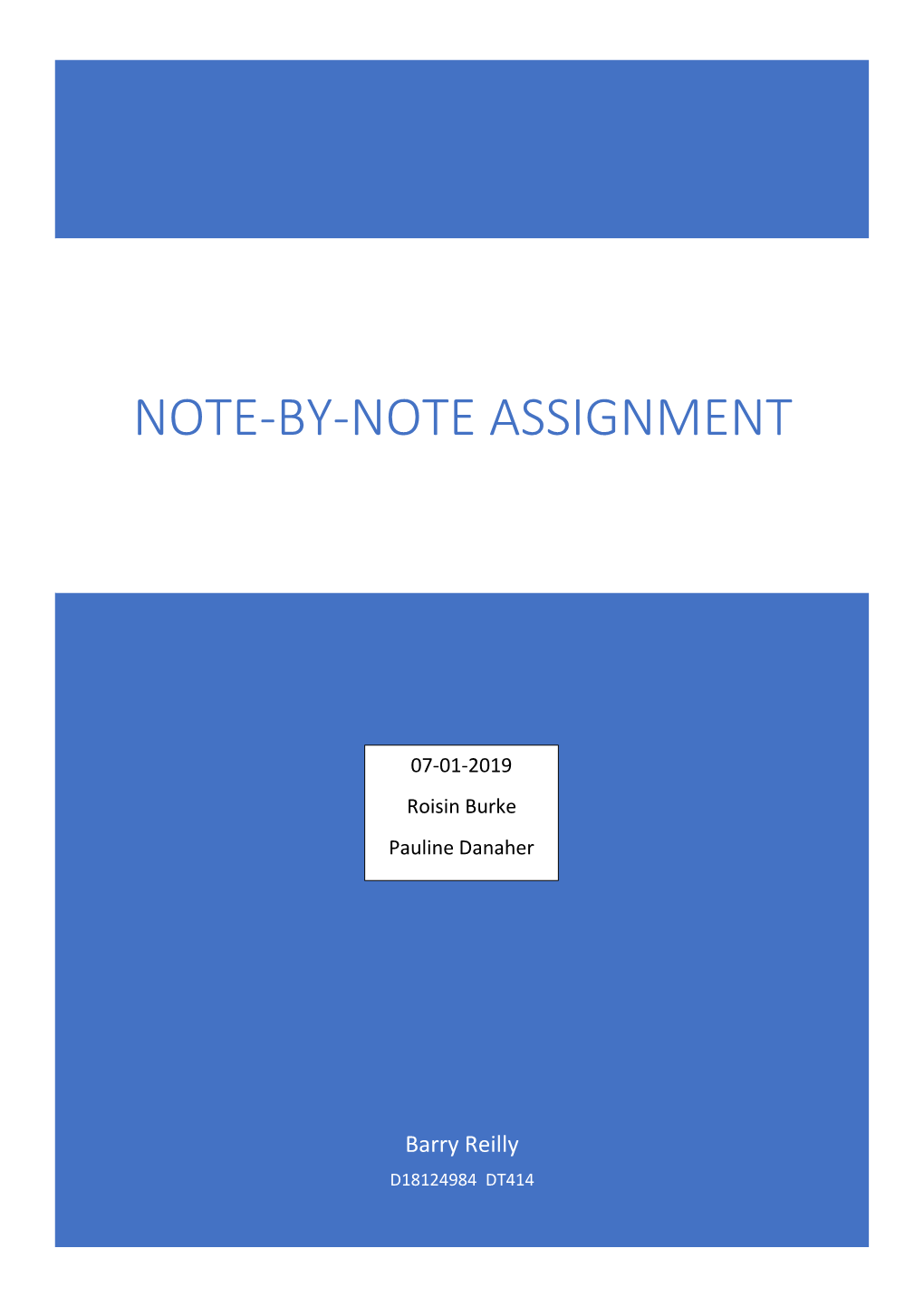 Note-By-Note Assignment