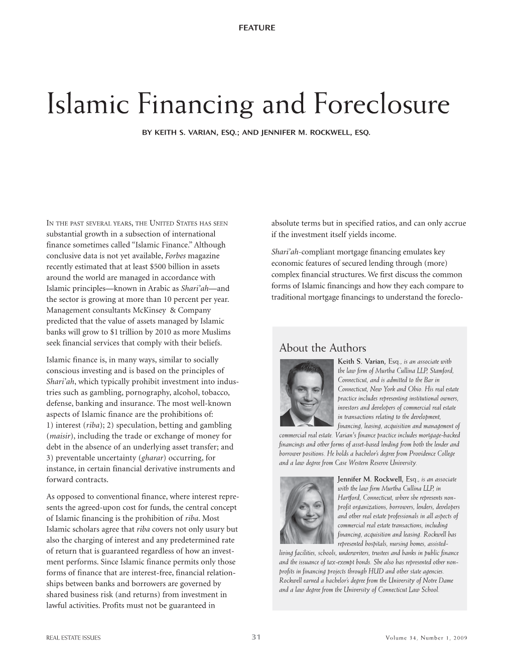 Islamic Financing and Foreclosure