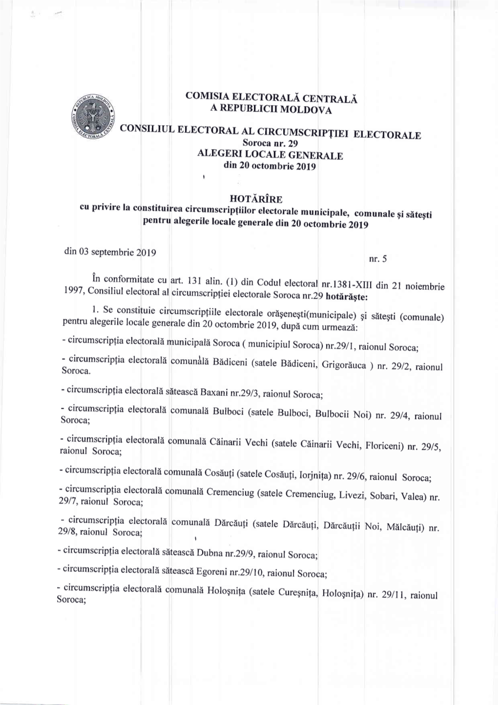 Page 1 1CA310) 10 COMISIA ELECTORALĂ CENTRALĂ A