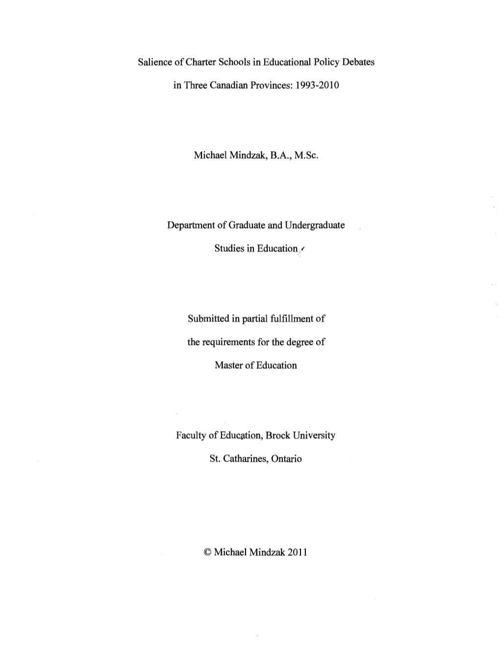 Salience of Charter Schools in Educational Policy Debates in Three Canadian Provinces