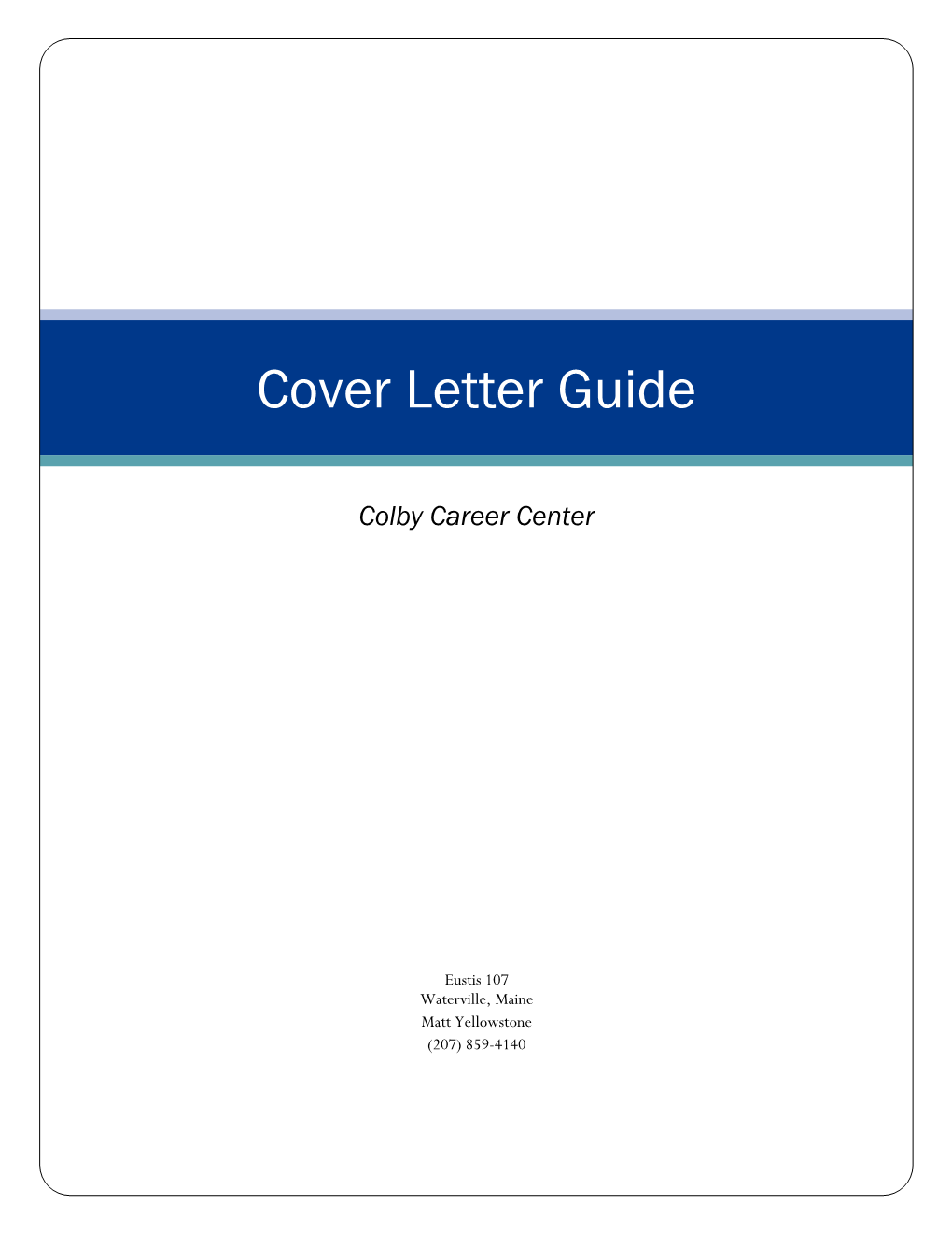 Cover Letter Guide