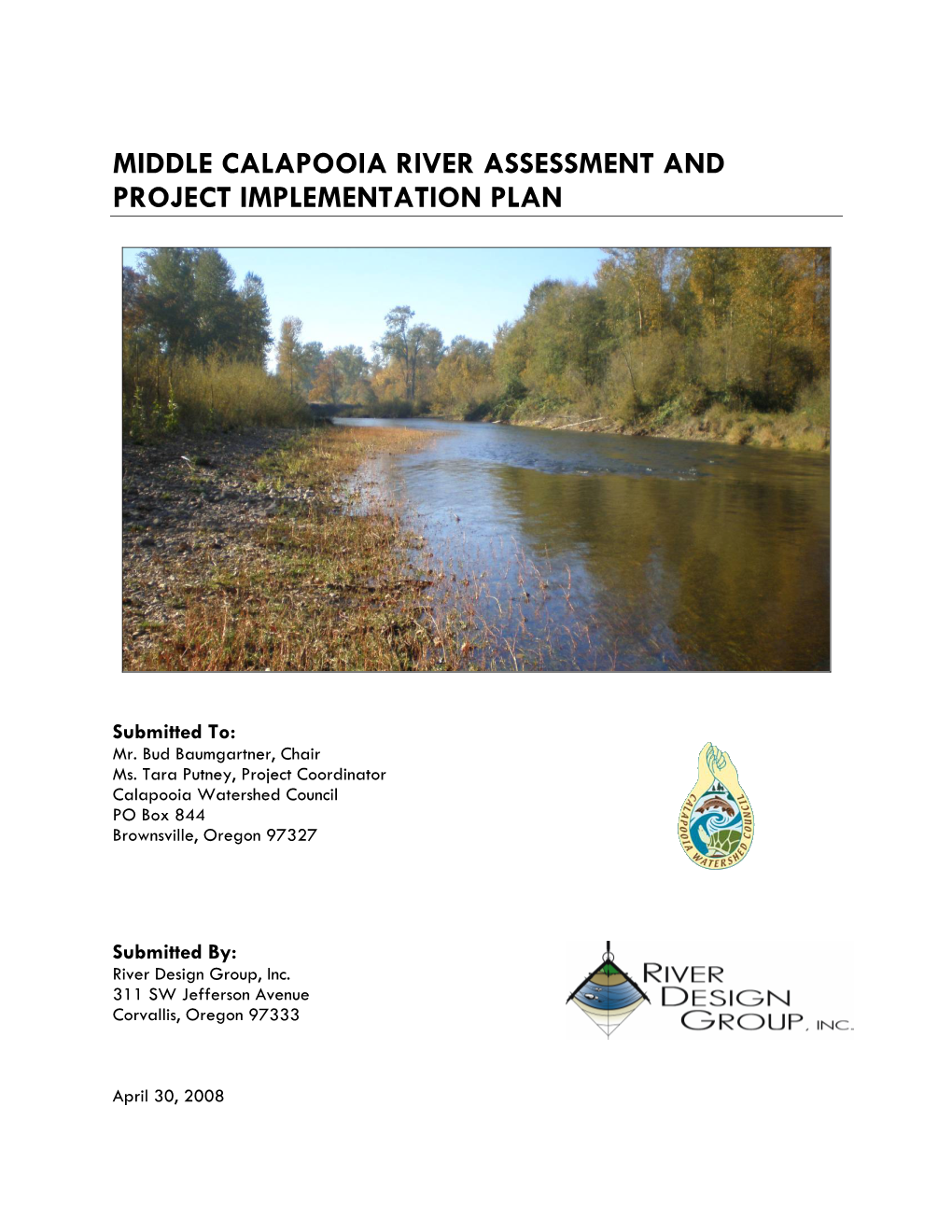 Middle Calapooia River Assessment and Project Implementation Plan