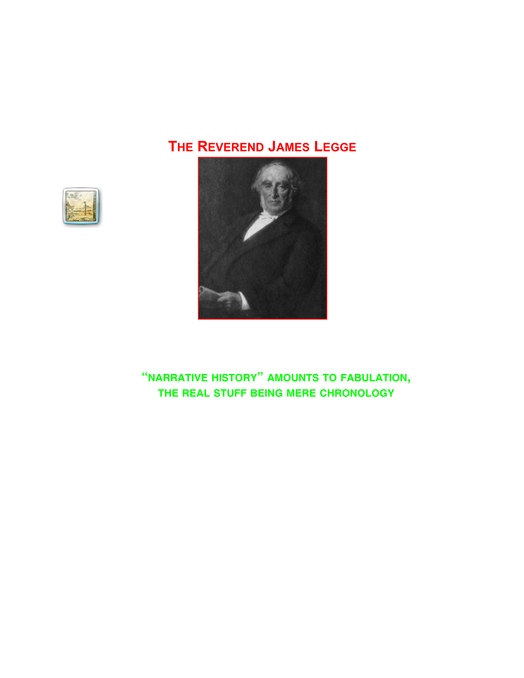 Reverend James Legge