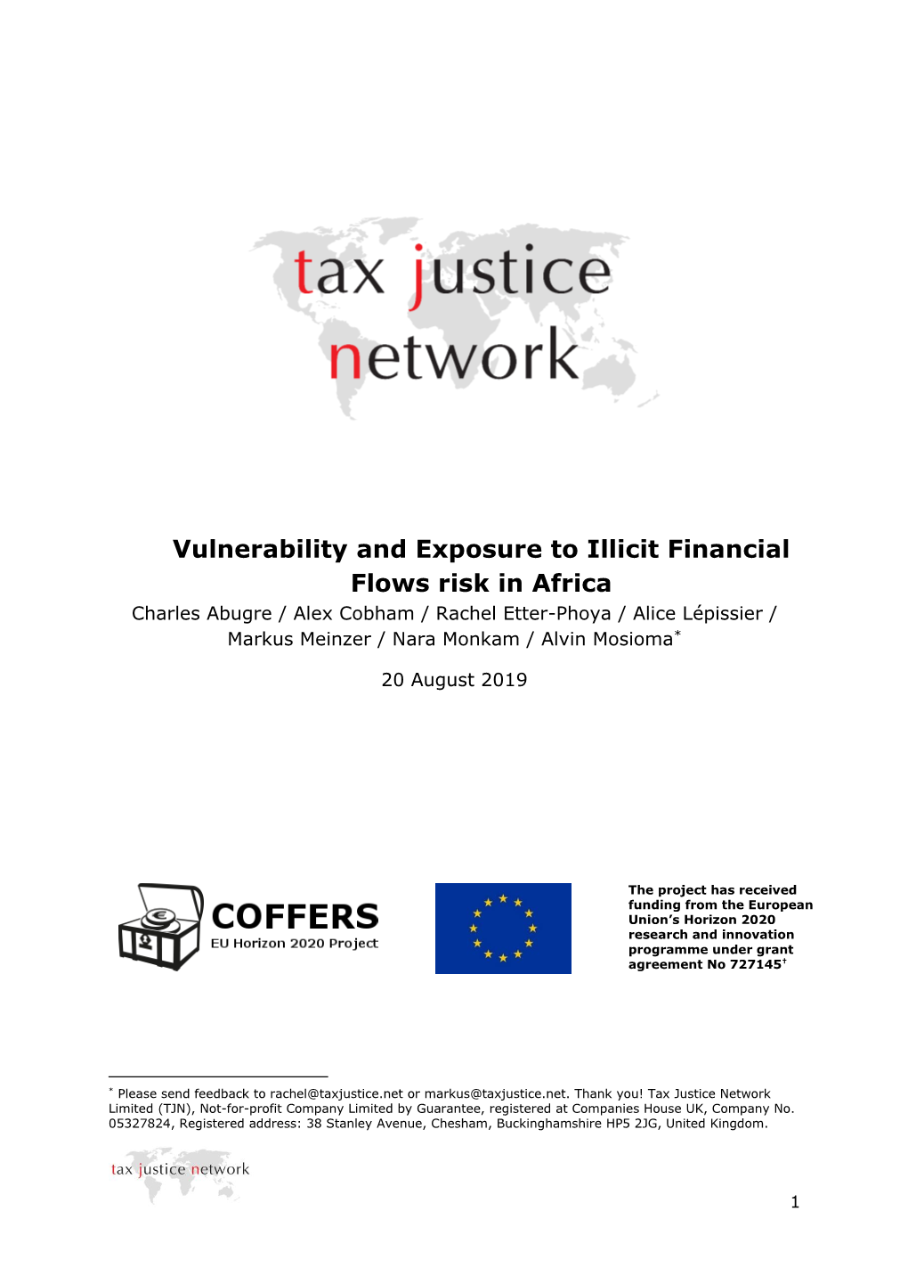 Vulnerability and Exposure to Illicit Financial Flows Risk in Africa