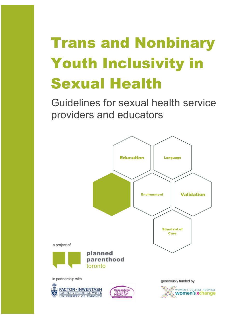 Trans and Nonbinary Youth Inclusivity in Sexual Health Guidelines for Sexual Health Service Providers and Educators