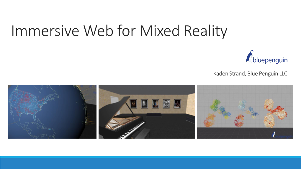 Immersive Web for Mixed Reality and Hololens