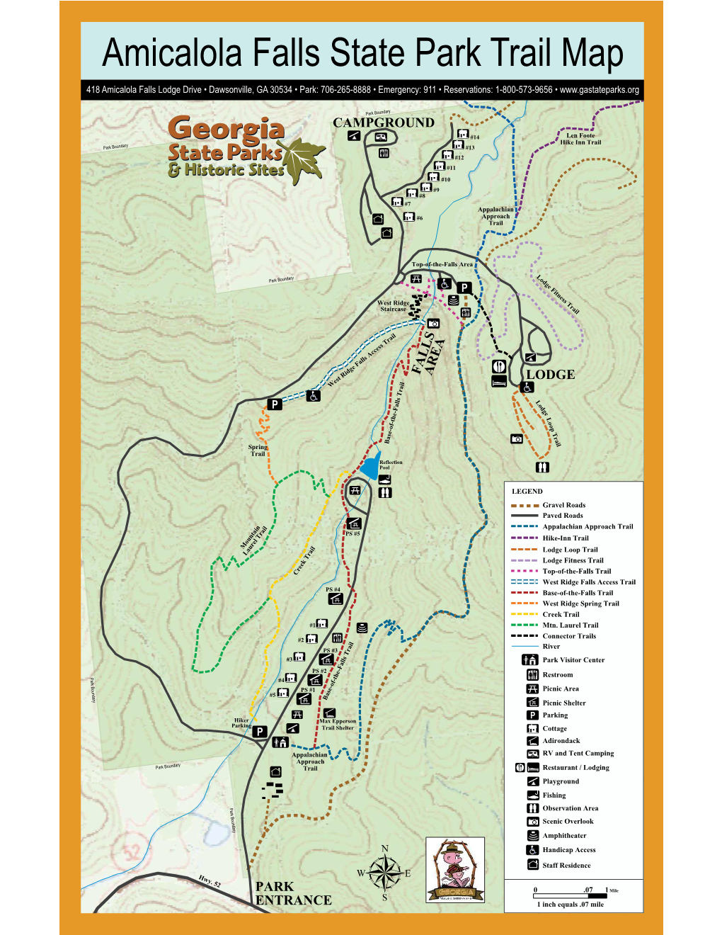 Amicalola Falls State Park Trail Map