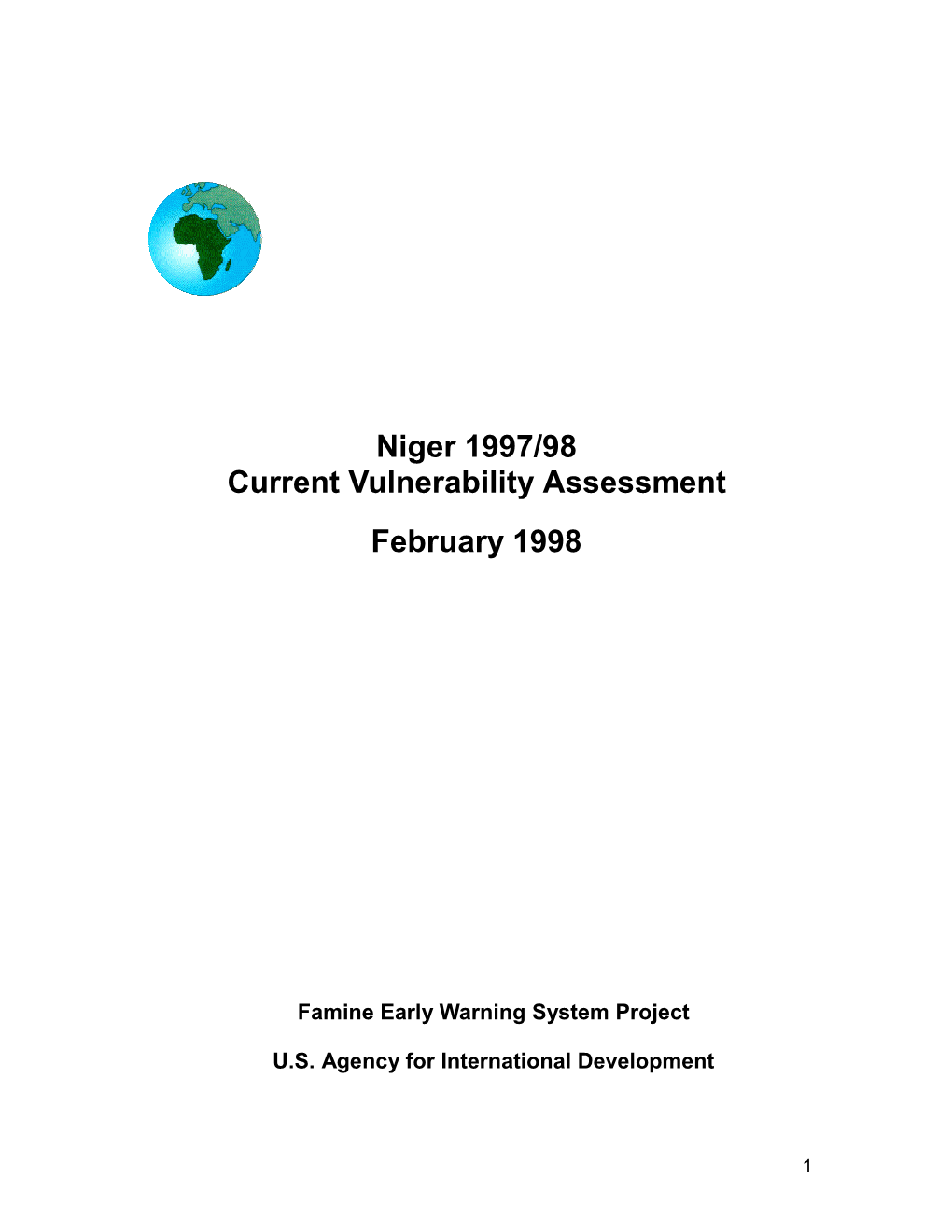 FEWS 1997/98 Niger VA