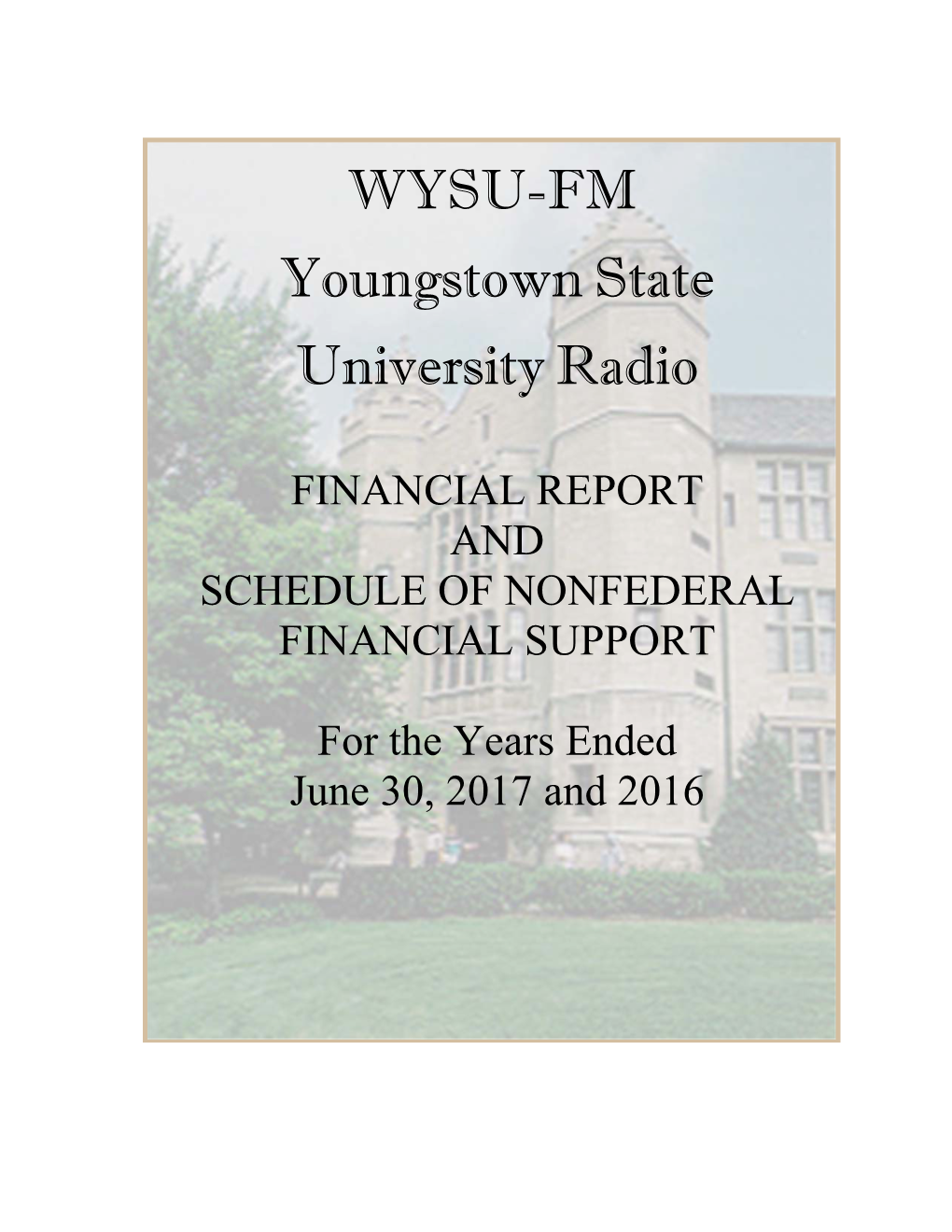 WYSU-FM Youngstown State University Radio
