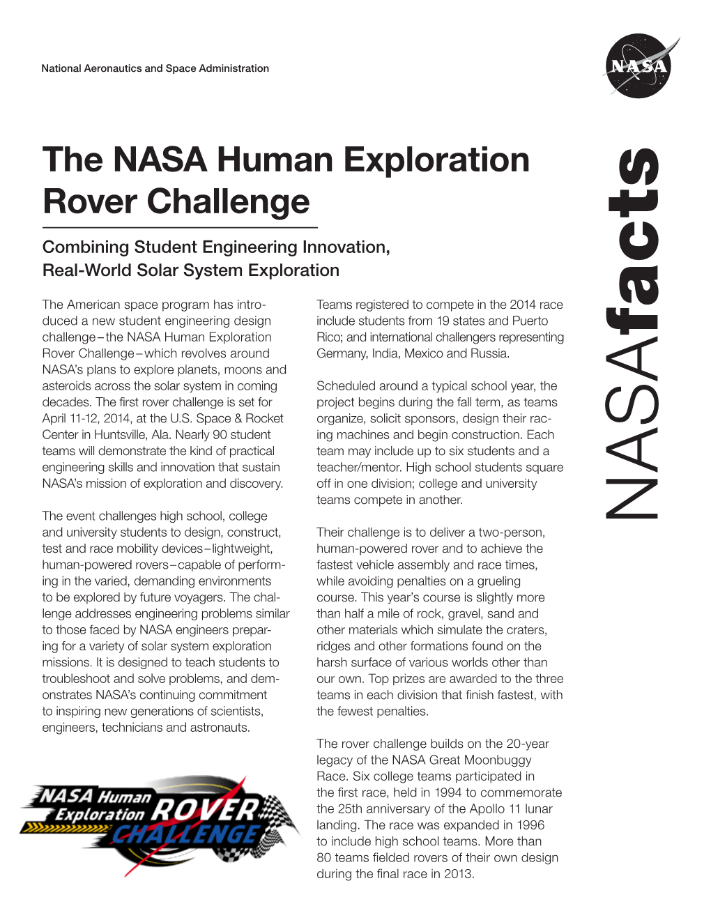 The NASA Human Exploration Rover Challenge
