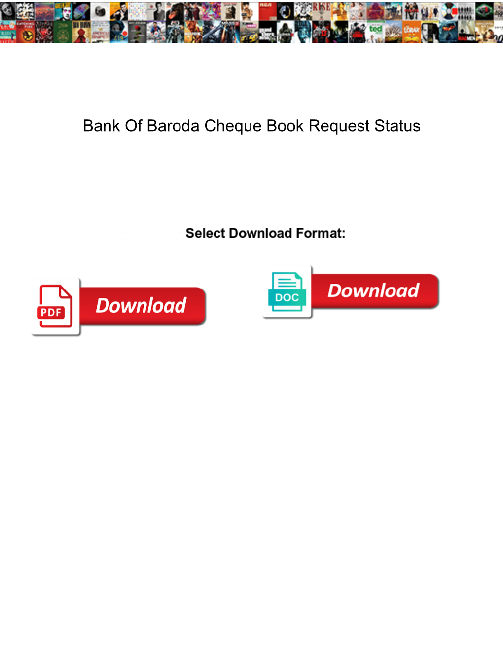 Bank of Baroda Cheque Book Request Status
