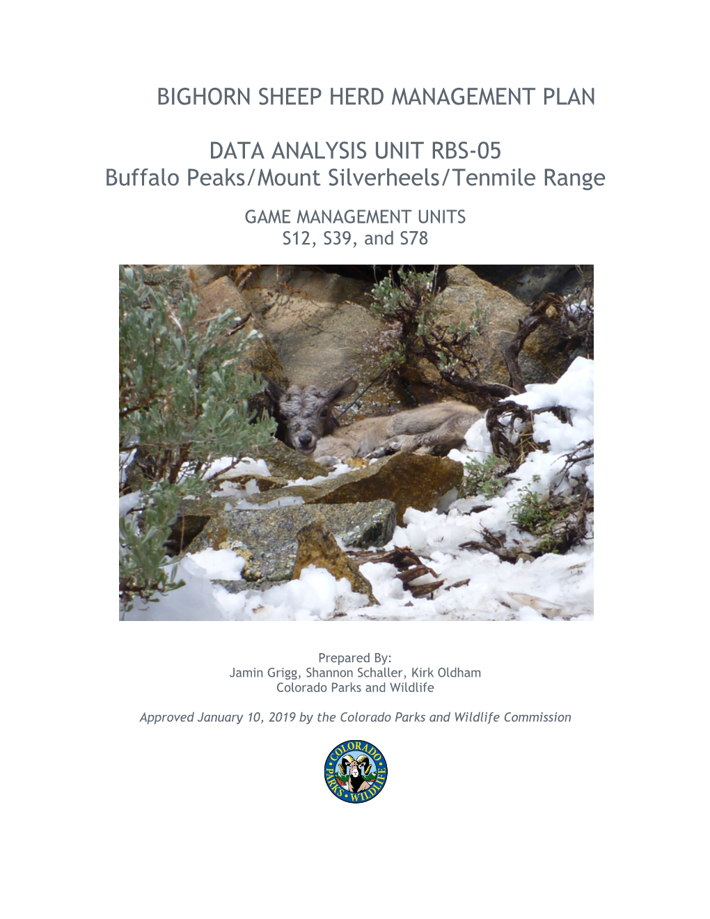 Bighorn Sheep Herd Management Data