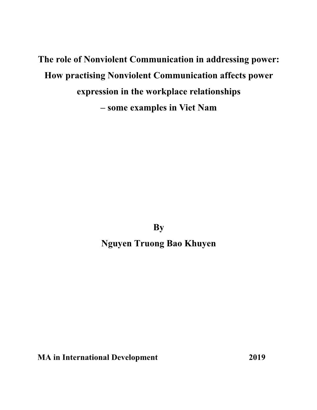 NVC for Power Transformation