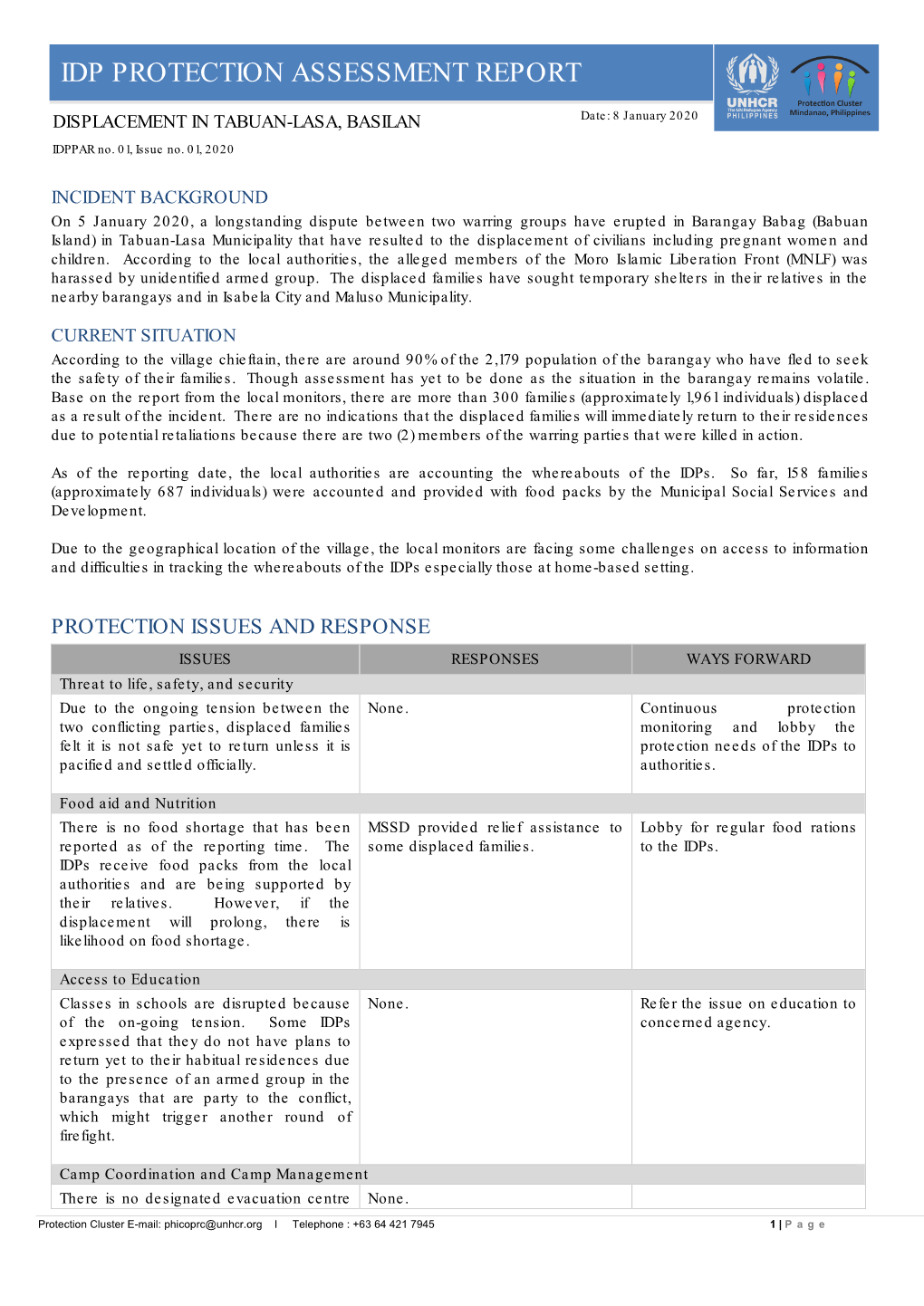 Idp Protection Assessment Report