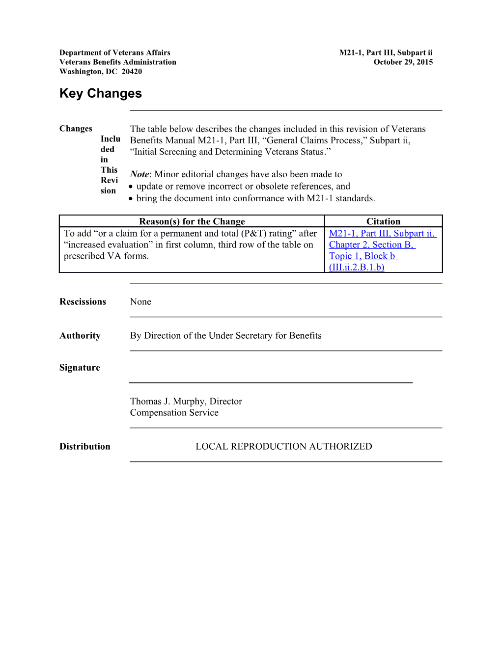 Department of Veterans Affairsm21-1, Part III, Subpart Ii