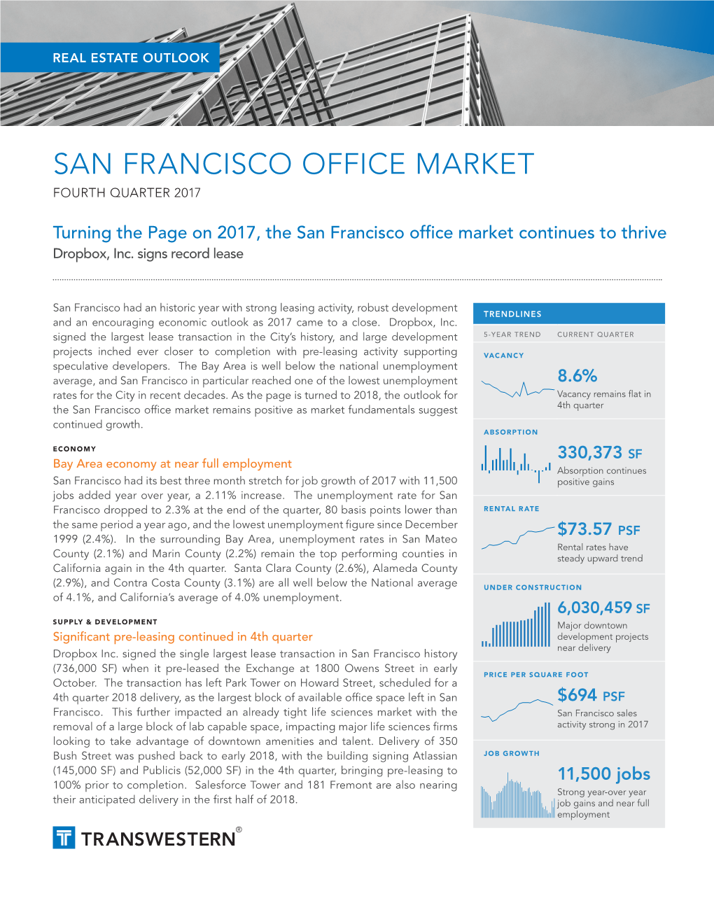 San Francisco Office Market Fourth Quarter 2017