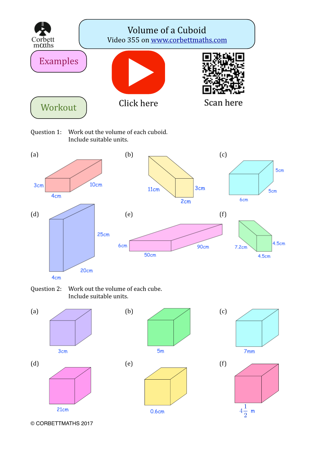 Volume of a Cuboid