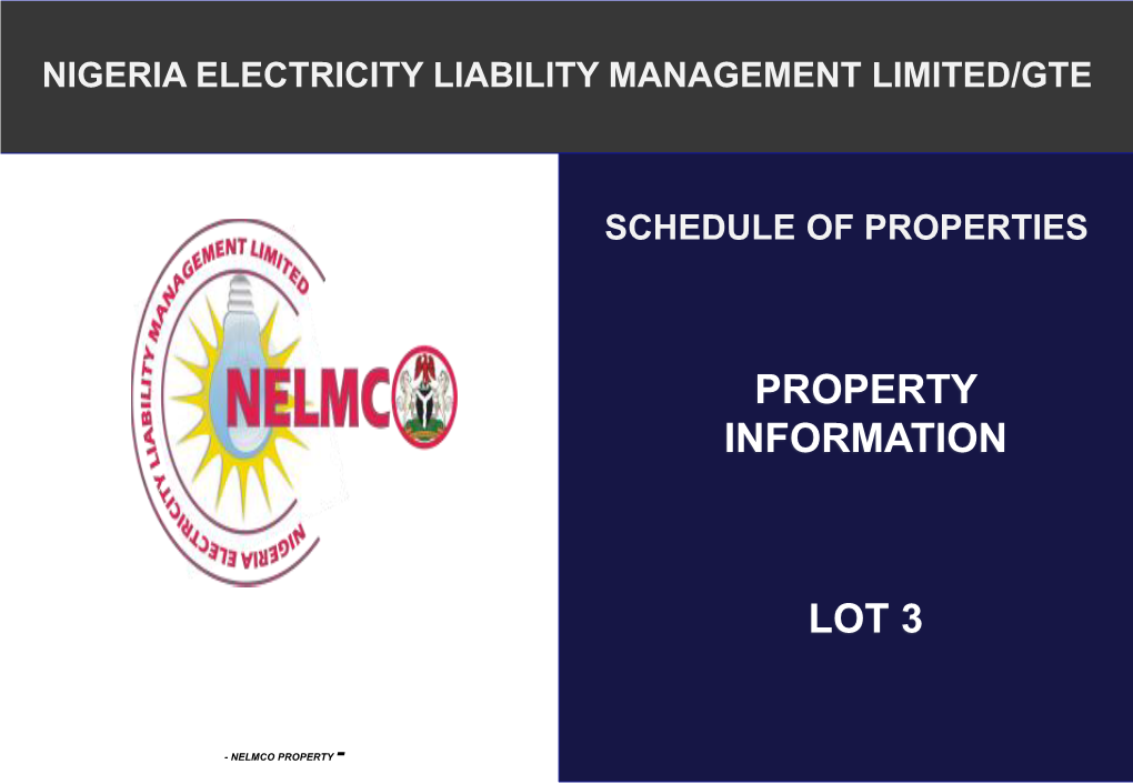 Property Sales Information Nelmco Lot 3
