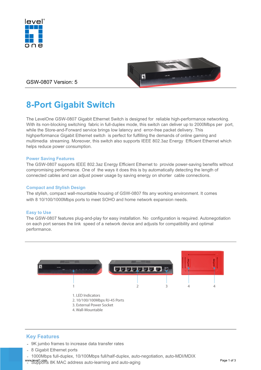 8-Port Gigabit Switch