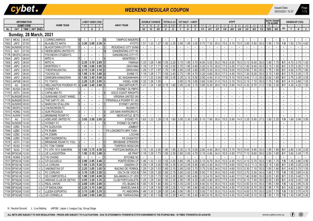 Weekend Regular Coupon 25/03/2021 10:37 1 / 5