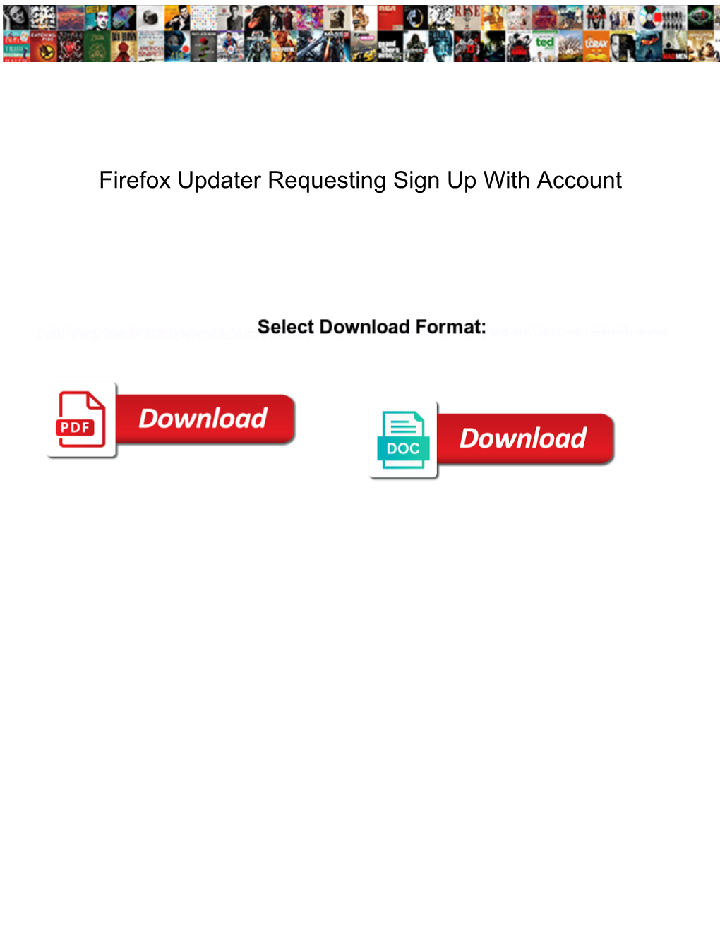 Firefox Updater Requesting Sign up with Account