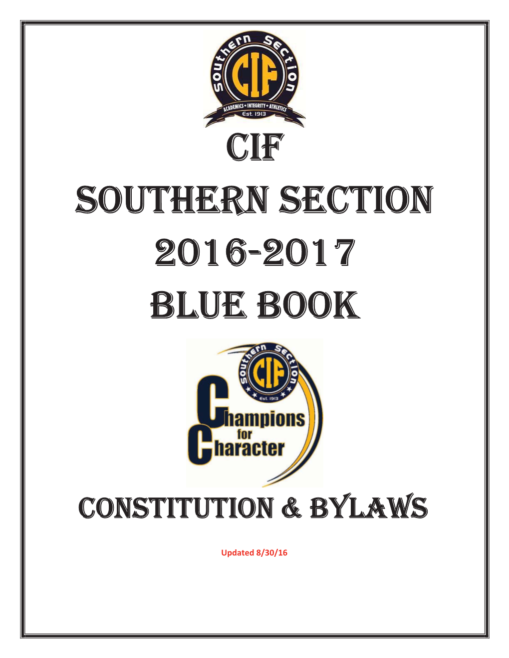 Cif Southern Section 2016-2017 Blue Book