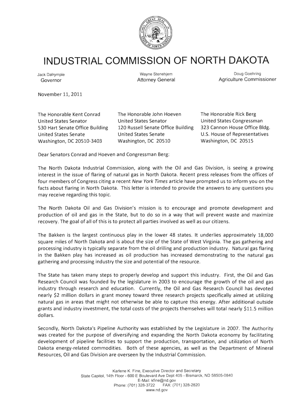 Industrial Commission of North Dakota