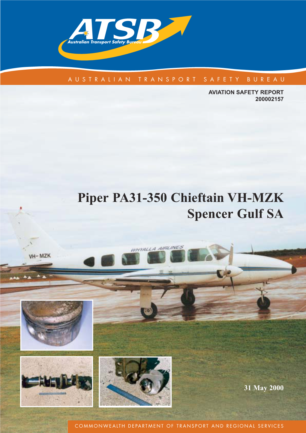 Piper PA31-350 Chieftain VH-MZK Spencer Gulf SA
