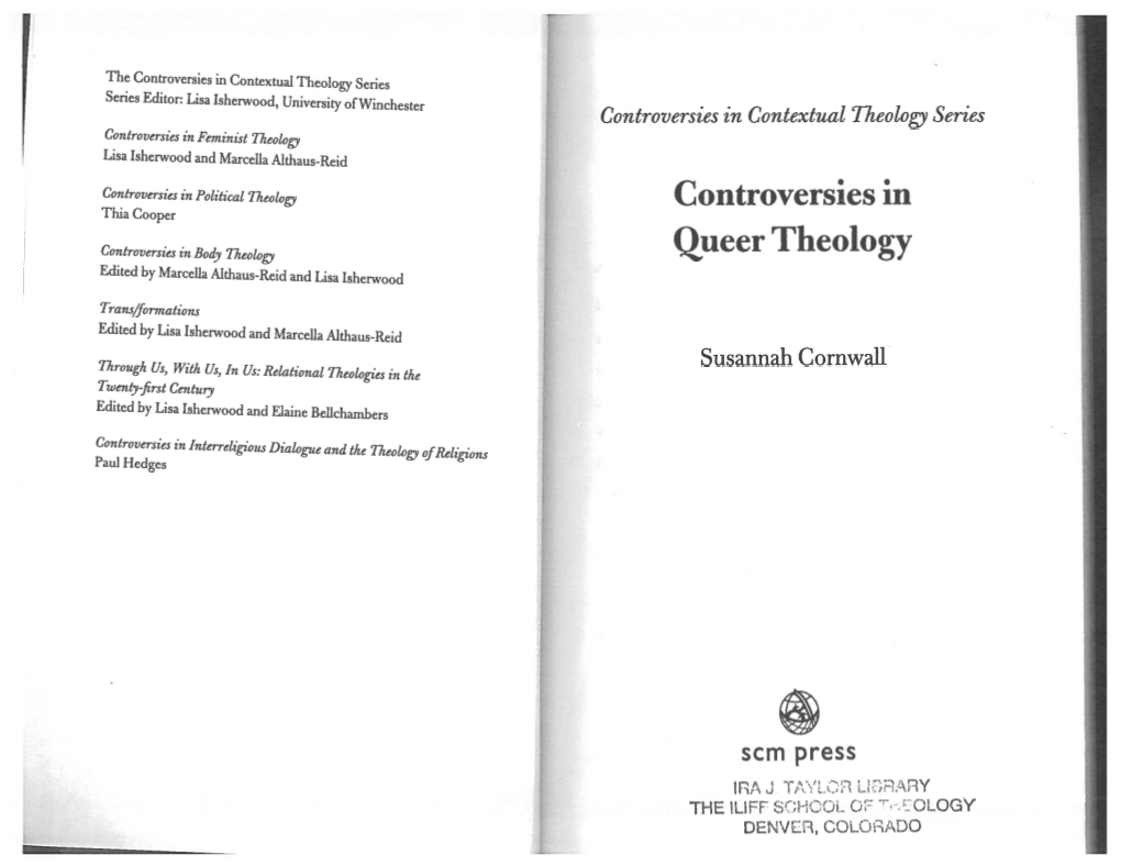 Controversies Queer Theology