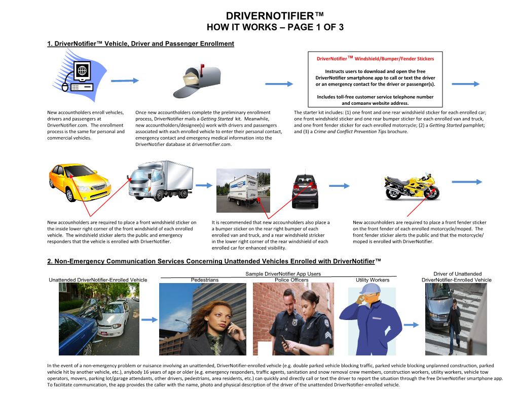 Drivernotifier™ How It Works – Page 1 of 3