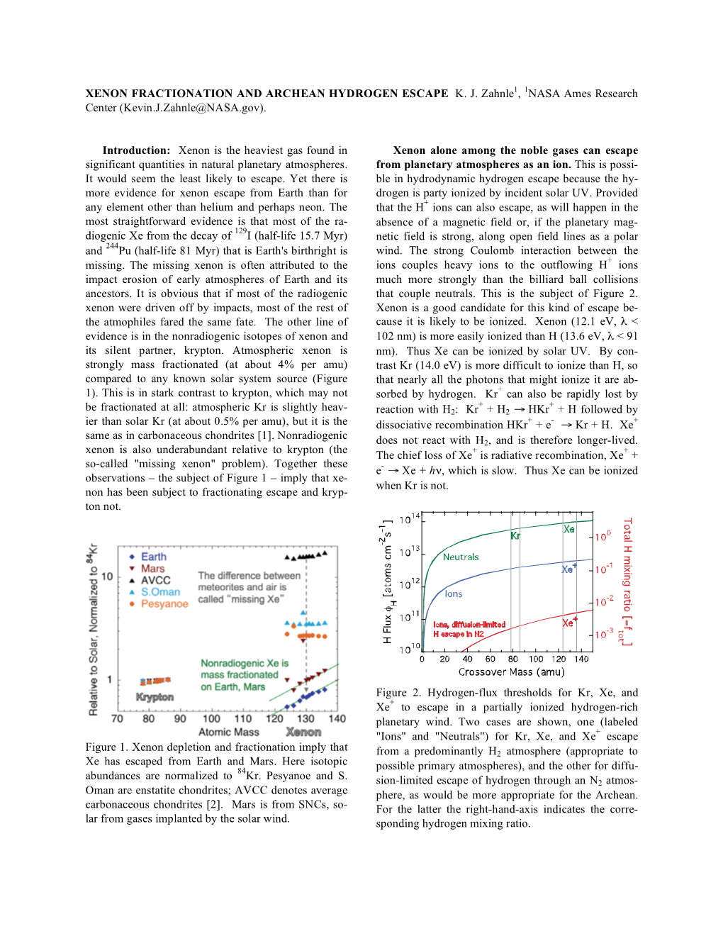 Xenon Fractionation and Archean Hydrogen Escape K