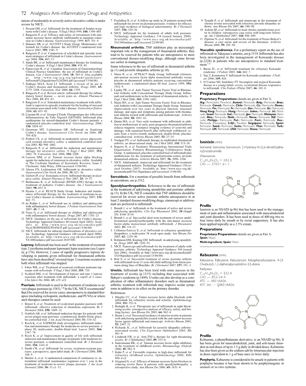 72 Analgesics Anti-Inflammatory Drugs and Antipyretics Tations of Moderately to Severely Active Ulcerative Colitis Is Under 7