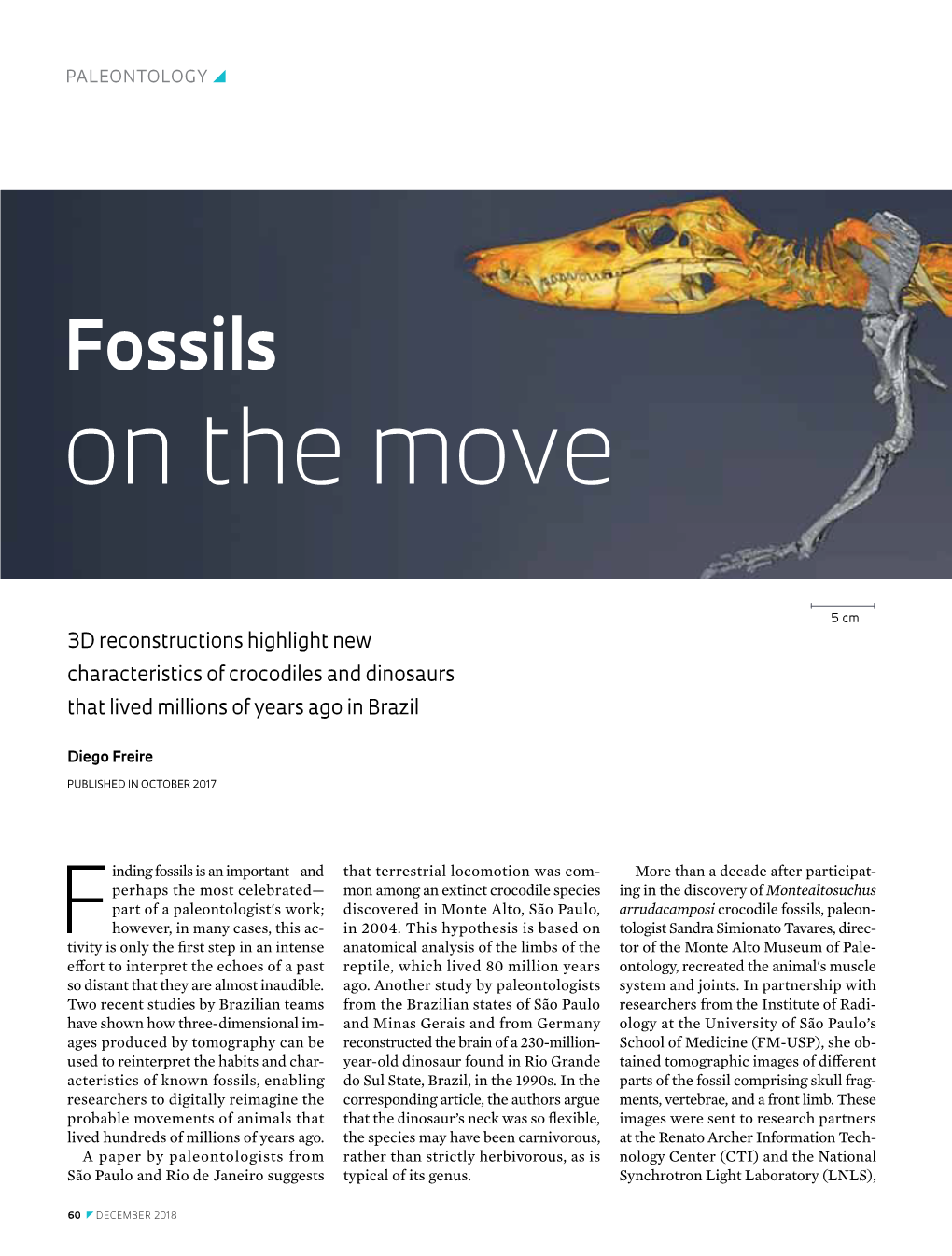 Fossils on the Move