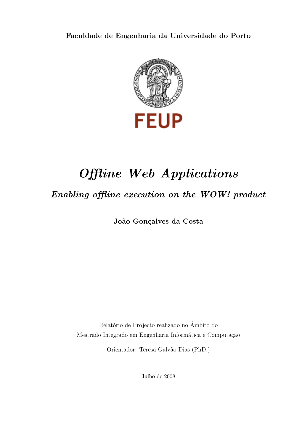 Offline Web Applications