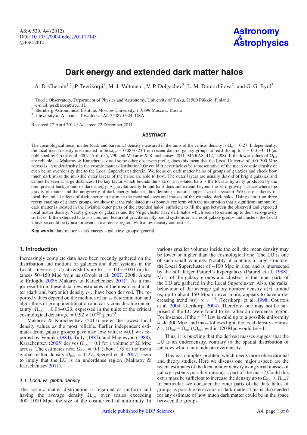 Dark Energy and Extended Dark Matter Halos