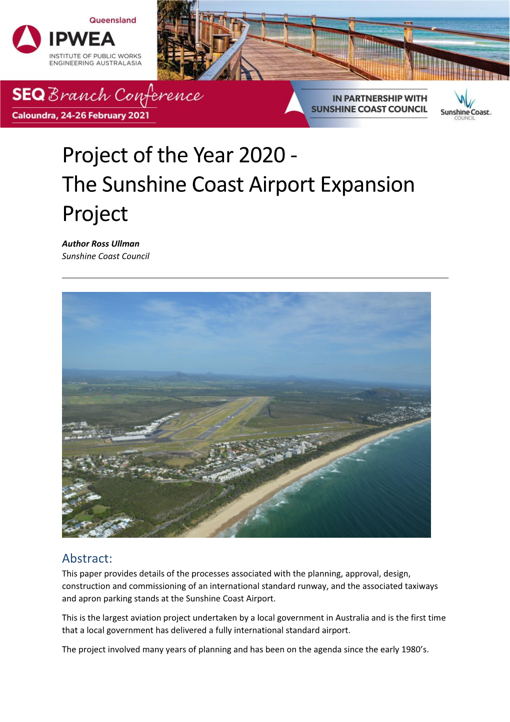 The Sunshine Coast Airport Expansion Project