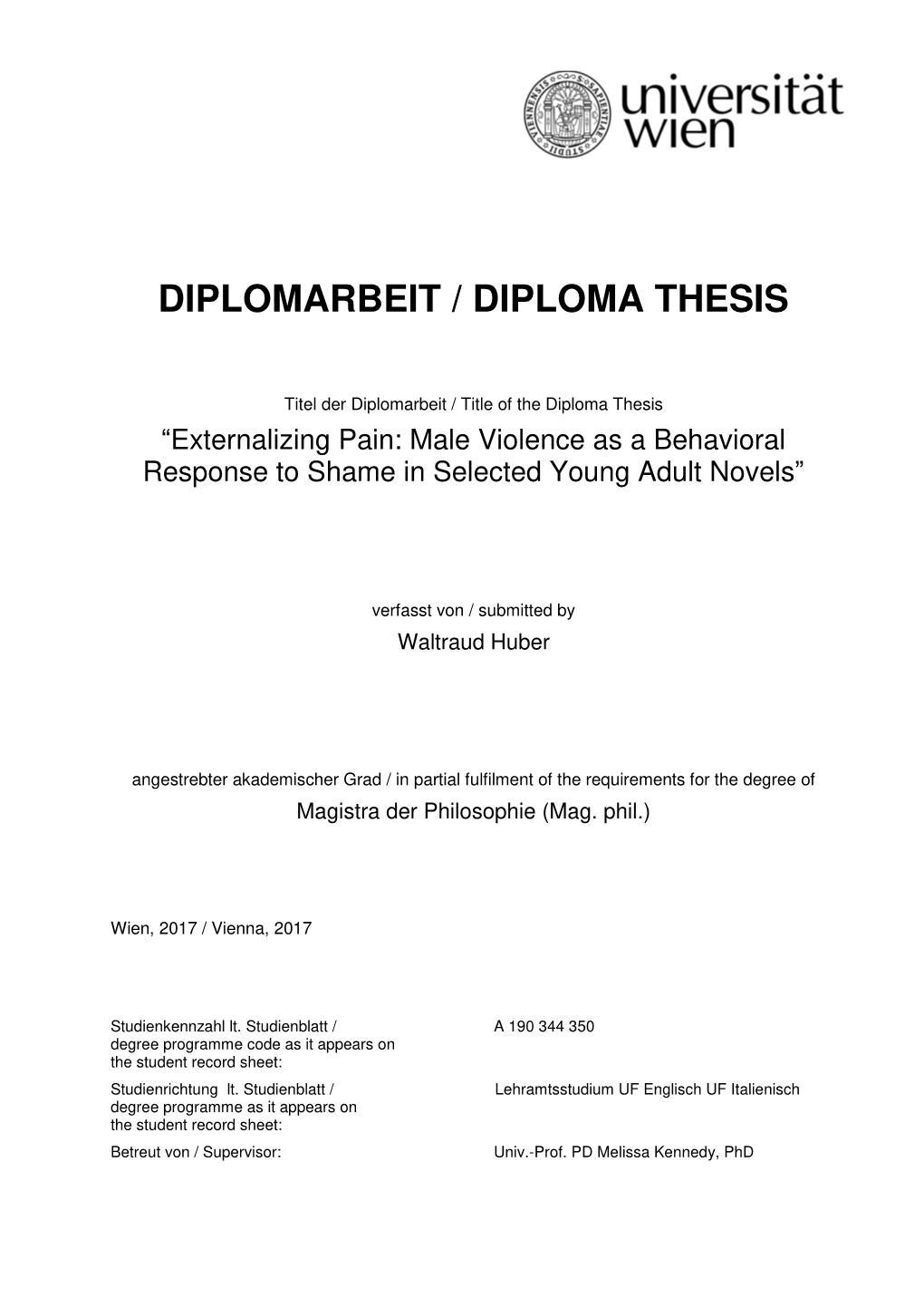 Diplomarbeit / Diploma Thesis