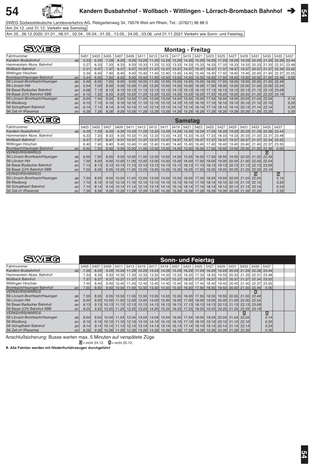 RVL Fahrplan 2021