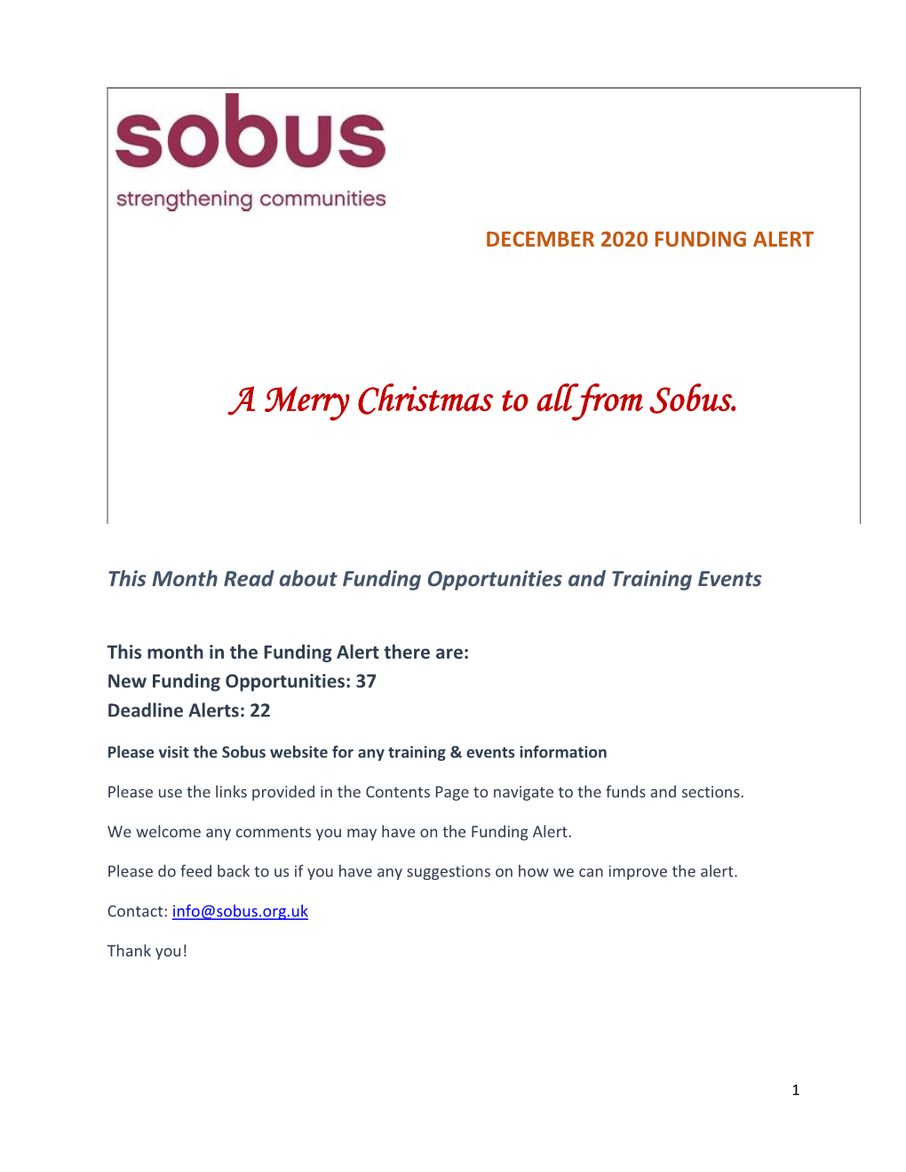 A Merry Christmas to All from Sobus