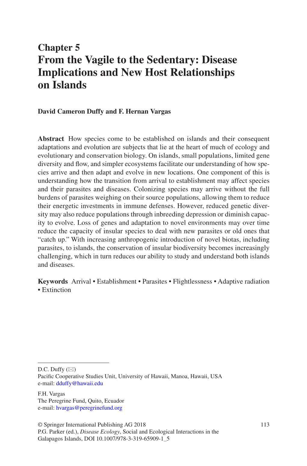 From the Vagile to the Sedentary: Disease Implications and New Host Relationships on Islands