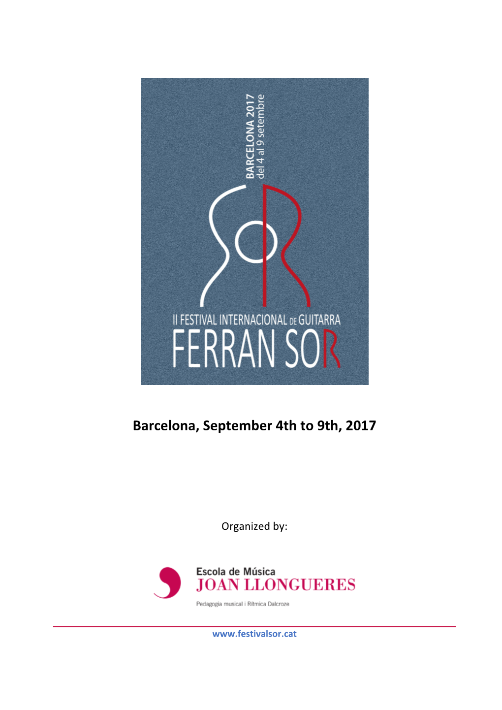 Press Dossier Festival SOR (ENG) 2017