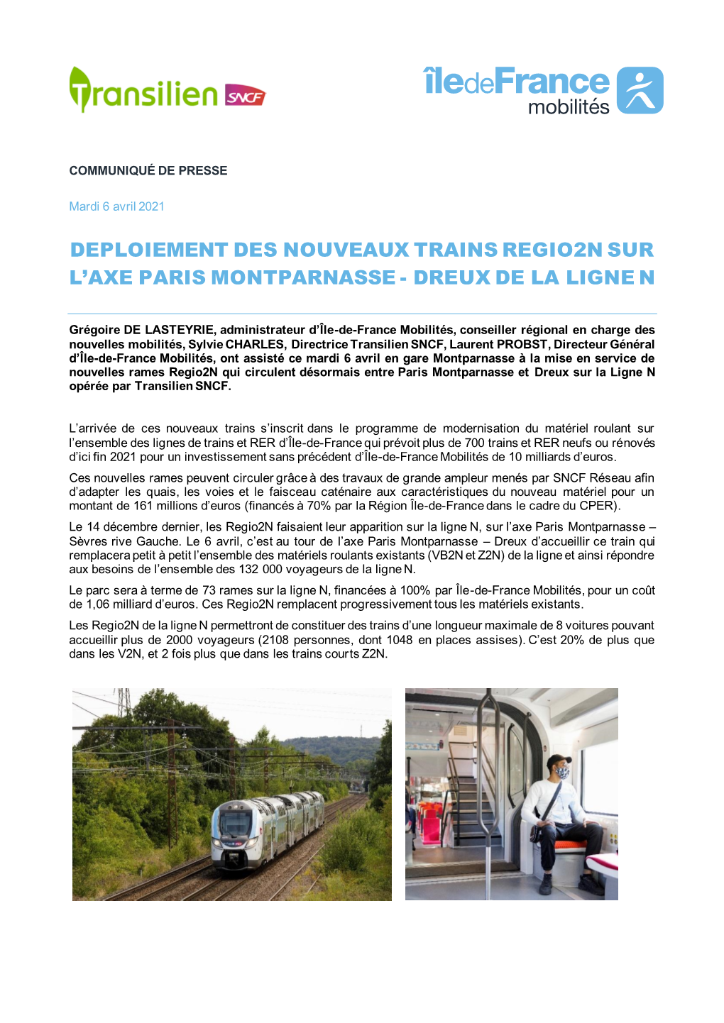Deploiement Des Nouveaux Trains Regio2n Sur L'axe Paris Montparnasse